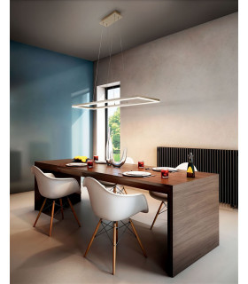 Bard LED Integrated Pendant Ceiling Light Light Gold Matt Glass-2