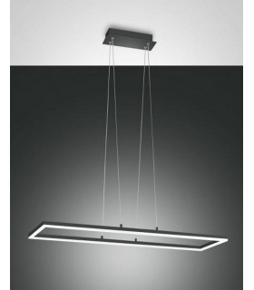 Bard LED Integrated Pendant Ceiling Light Light Anthracite Glass