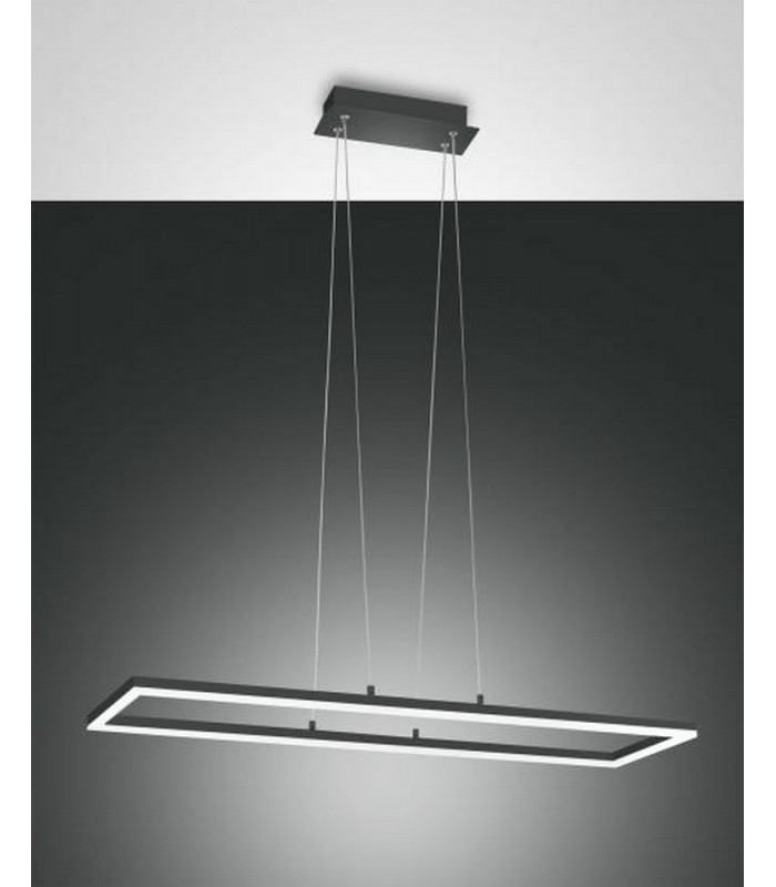 Bard LED Integrated Pendant Ceiling Light Light Anthracite Glass