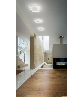 Bard Integrated LED Semi Flush Light White Glass-2