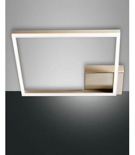 Bard Integrated LED Semi Flush Light Gold Matt Glass