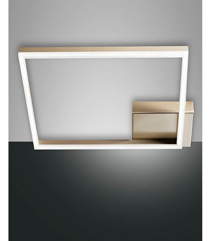 Bard Integrated LED Semi Flush Light Gold Matt Glass