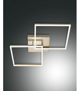 Bard Integrated LED Semi Flush Light Gold Matt Glass