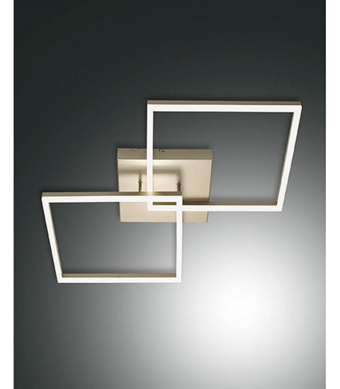 Bard Integrated LED Semi Flush Light Gold Matt Glass