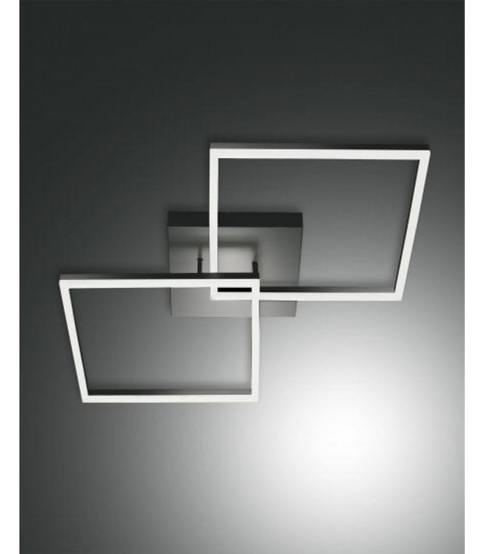 Bard Integrated LED Semi Flush Light Anthracite Glass