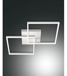 Bard Integrated LED Semi Flush Light White Glass