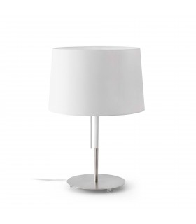 1 Light Table Lamp White, Nickel, E27 - 1