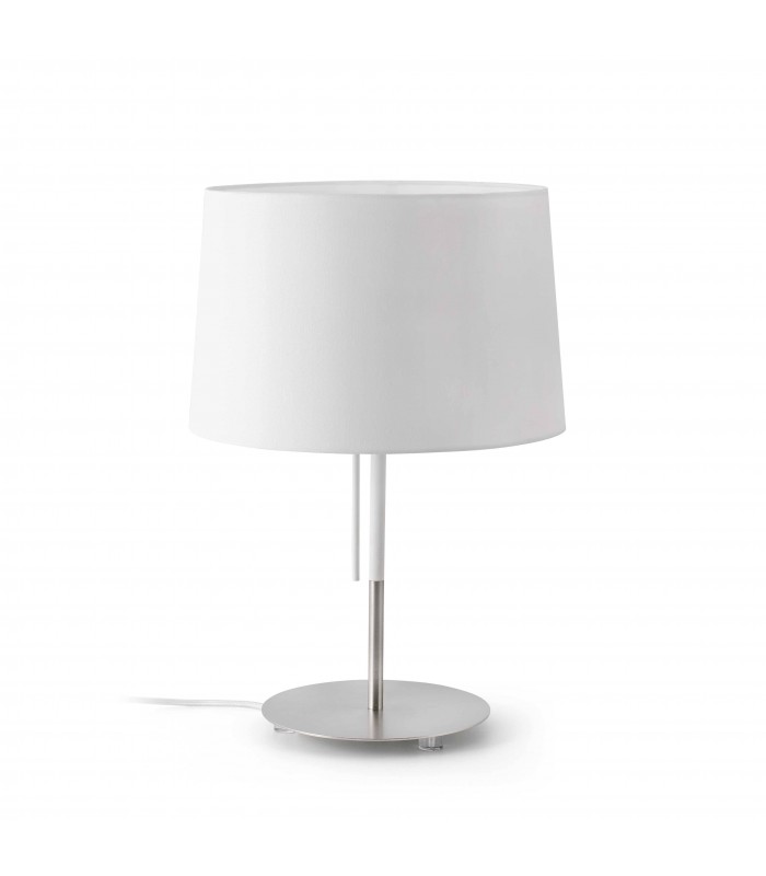 1 Light Table Lamp White, Nickel, E27 - 1