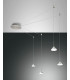 Isabella LED Cluster Pendant Ceiling Light Satin Aluminum Glass