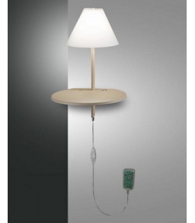 Goodnight Integrated LED Wall Light Dove Grey / Beige Glass