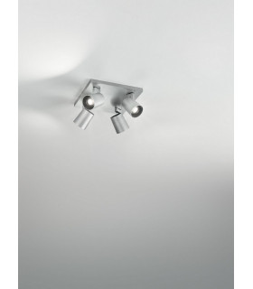 Modo Spotlight Clusters Brushed Aluminum Glass GU10-2