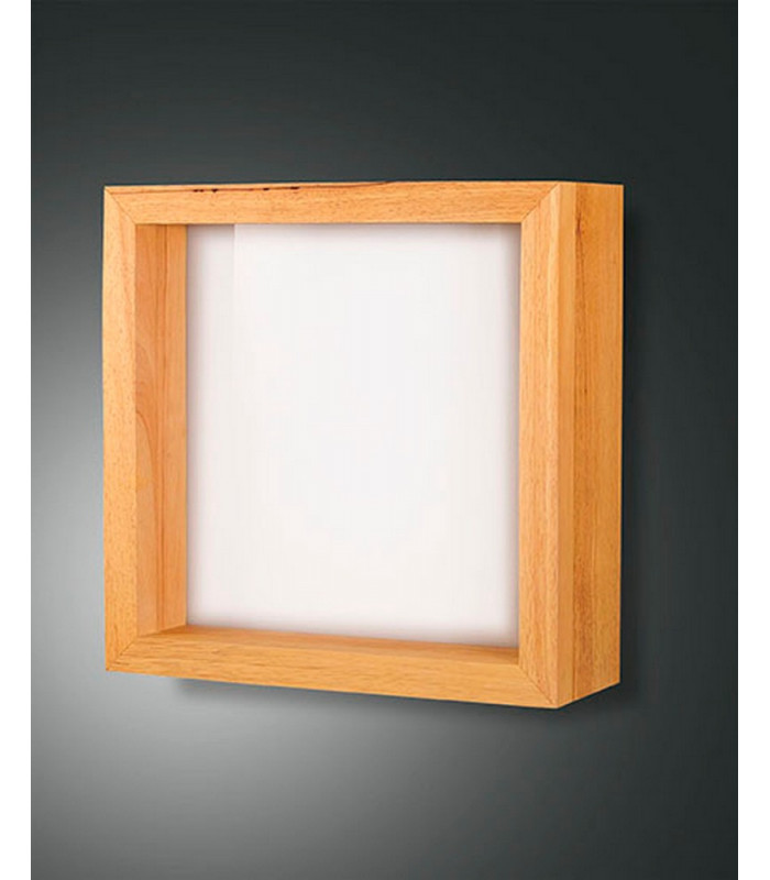Window Integrated LED Wall Light Oak Glass