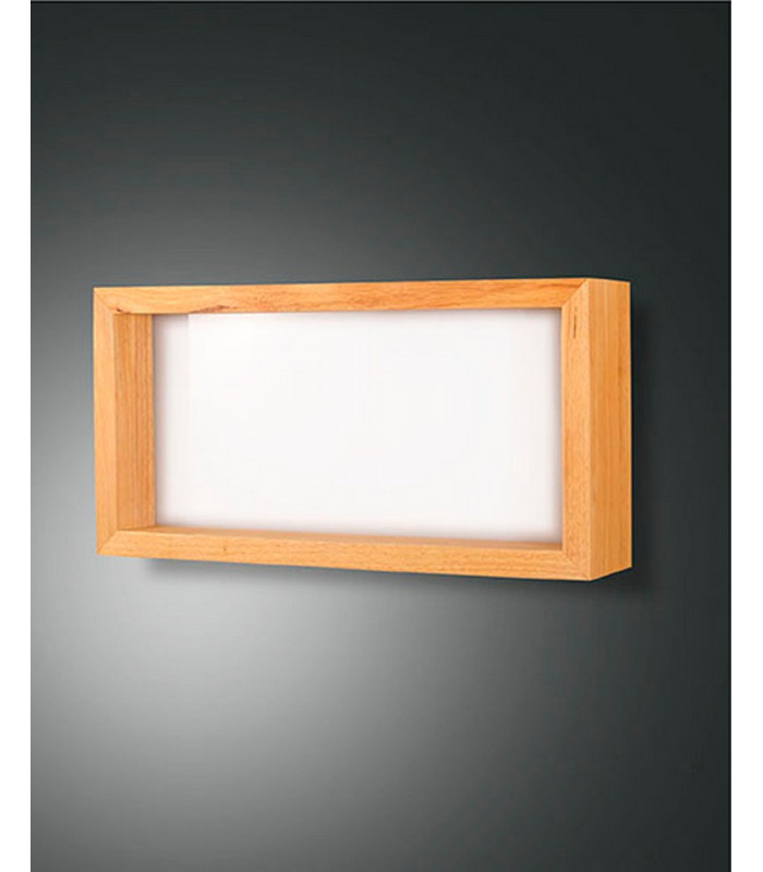 Window Integrated LED Wall Light Oak Glass-1