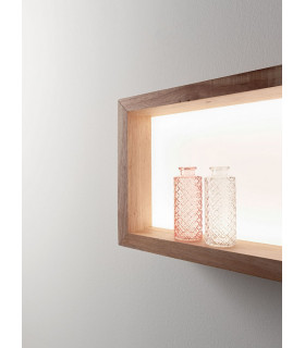 Window Integrated LED Wall Light Oak Glass-2