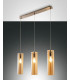 Sintesi Straight Bar Pendant Ceiling Light Amber Glass E27-1