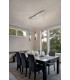 Sintesi Straight Bar Pendant Ceiling Light Transparent Grey Glass E27-2