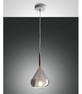 Lila Dome Pendant Ceiling Lights Transparent Grey Glass E27