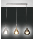 Lila Straight Bar Pendant Ceiling Light Amber Grey And Transparent Glass E27-1