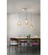 Fiona Cluster Pendant Ceiling Light Amber Glass E27-2