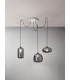 Fiona Cluster Pendant Ceiling Light Transparent Grey Glass E27-2