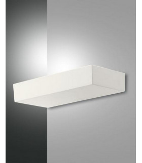 Emma LED Wall Uplight White Glass