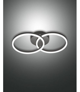 Giotto Integrated LED Wall Light Black Glass