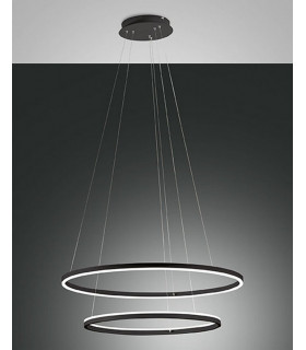 Giotto LED Integrated Pendant Ceiling Light Light Black Glass-1