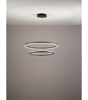 Giotto LED Integrated Pendant Ceiling Light Light Black Glass-2