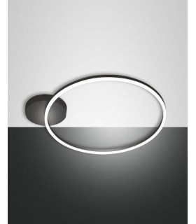 Giotto Integrated LED Semi Flush Light Black Glass-1