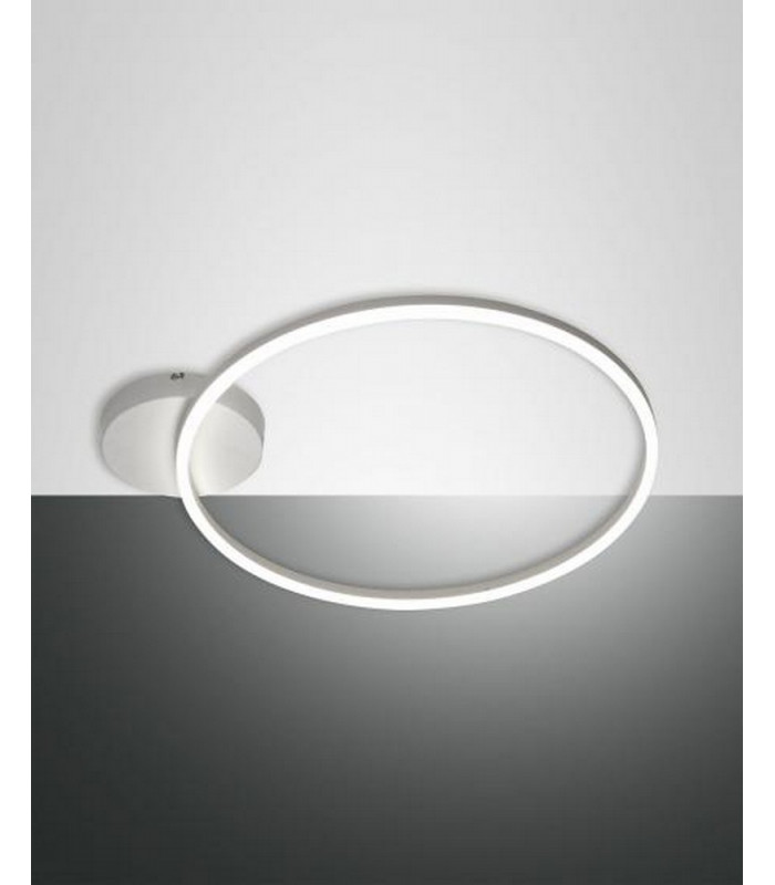 Giotto Integrated LED Semi Flush Light White Glass