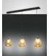 Gisella Straight Bar Pendant Ceiling Light Amber Glass E27-1