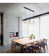 Gisella Straight Bar Pendant Ceiling Light Amber Glass E27-2