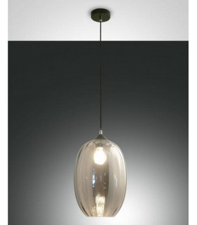 Infinity Dome Pendant Ceiling Lights Transparent Grey Glass E27