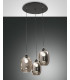 Infinity Cluster Pendant Ceiling Light Transparent Grey Glass E27-1