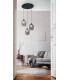 Infinity Cluster Pendant Ceiling Light Transparent Grey Glass E27-2
