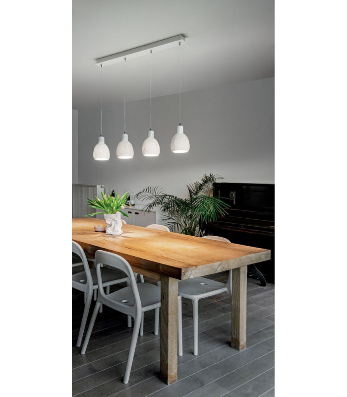 Marina Straight Bar Pendant Ceiling Light White Glass E27-2