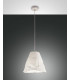Crumple Dome Pendant Ceiling Lights White Glass E27-1