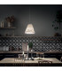 Crumple Dome Pendant Ceiling Lights White Glass E27-2