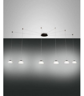 Arabella LED Cluster Pendant Ceiling Light White Glass-1