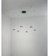 Arabella LED Cluster Pendant Ceiling Light Transparent Grey Glass-2