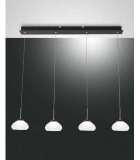 Arabella LED Straight Bar Pendant Ceiling Light White Glass-1