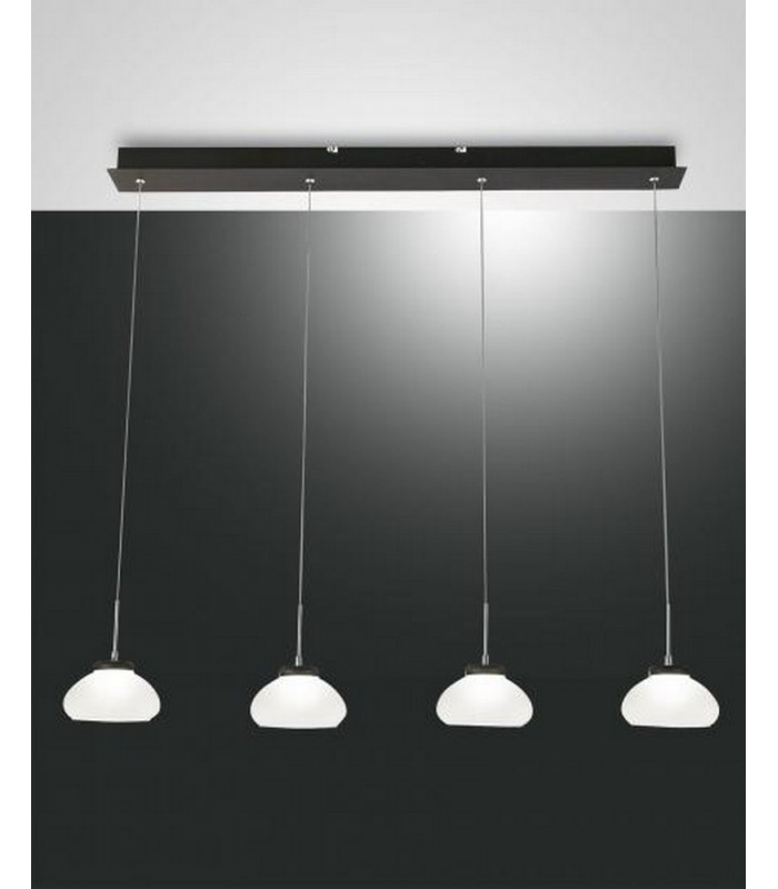 Arabella LED Straight Bar Pendant Ceiling Light White Glass-1