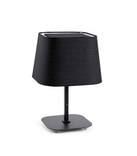 1 Light Table Lamp Black with Shade, E27 - 1