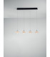 Arabella LED Straight Bar Pendant Ceiling Light Amber Glass-2