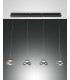 Arabella LED Straight Bar Pendant Ceiling Light Transparent Grey Glass-1