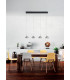 Arabella LED Straight Bar Pendant Ceiling Light Transparent Grey Glass-2
