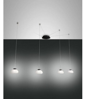 Arabella LED Cluster Pendant Ceiling Light White Glass-1