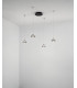 Arabella LED Cluster Pendant Ceiling Light Transparent Grey Glass-2