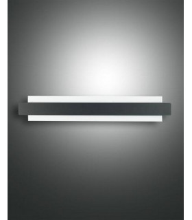 Regolo Integrated LED Wall Light Black Glass
