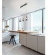 Dafne Straight Bar Pendant Ceiling Light Transparent Grey Glass E27-2
